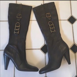 Dark Brown Leather Boots
